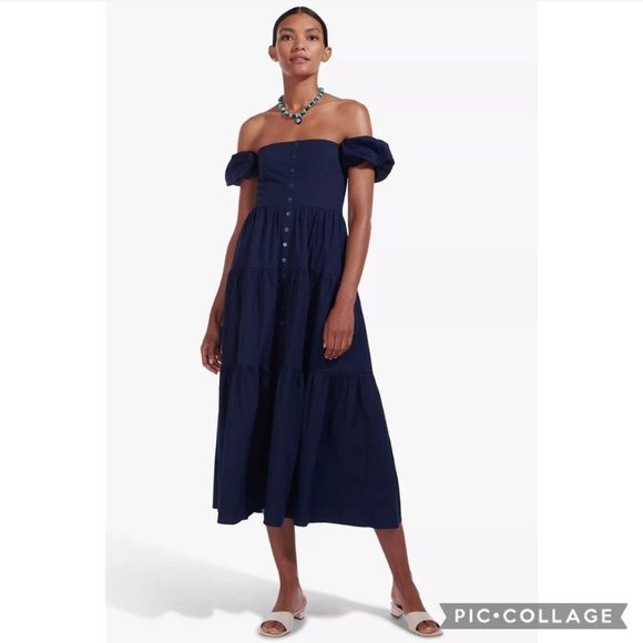 STAUD Dresses & Skirts - NWT Staud Elio Dress in Navy 6